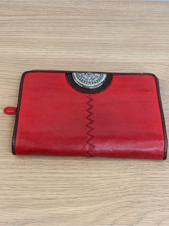 Brighton Handbags - Brighton Shiloh Africanz Red Leather Long Wallet.